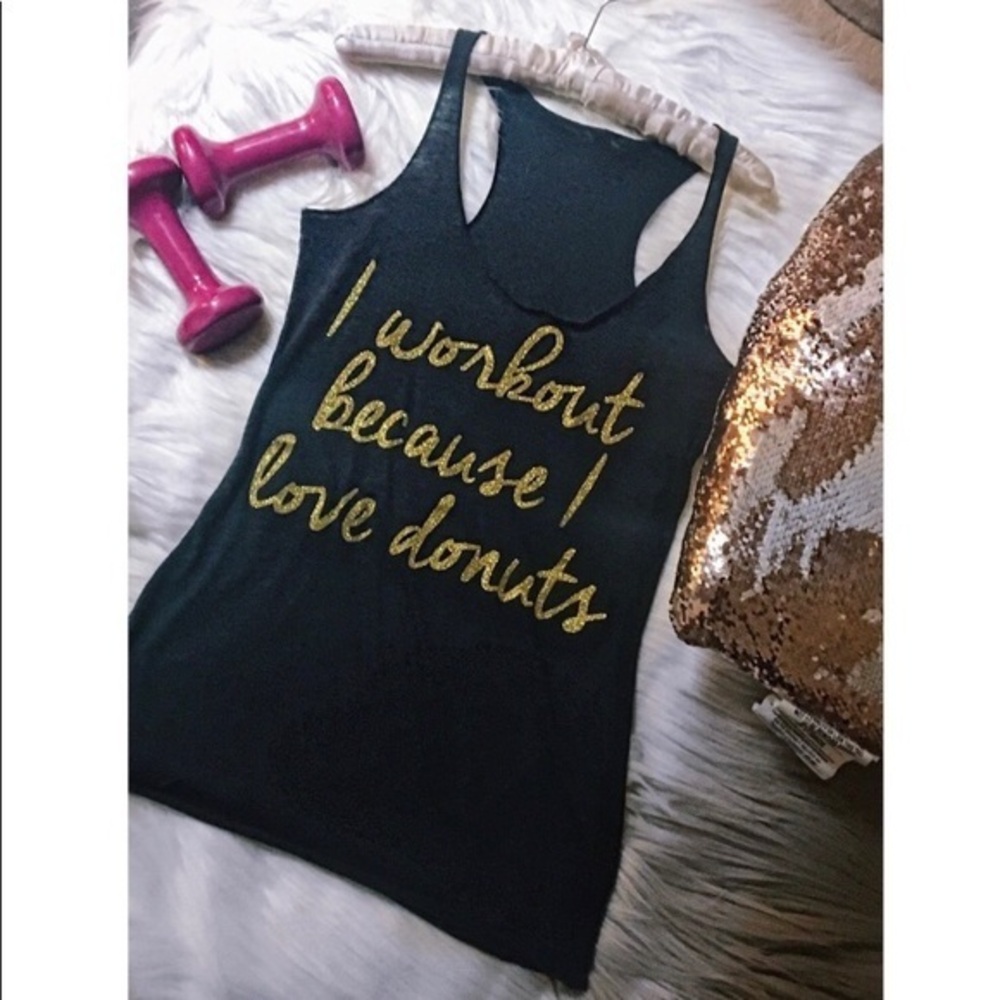 Bella Canvas graphic racerback top nwot